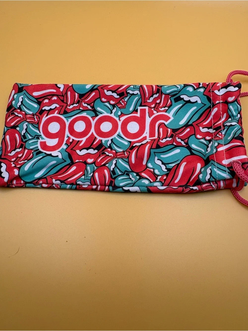 Rolling Stone Sunglasses with Red Patterned Temples with matching pouch